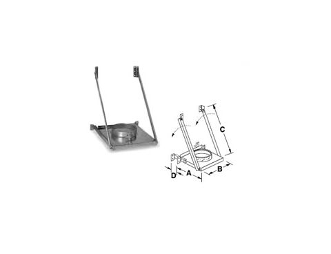 Security Chimneys 7'' Secure Temp ASHT Adjustable Tee Support - 7SME