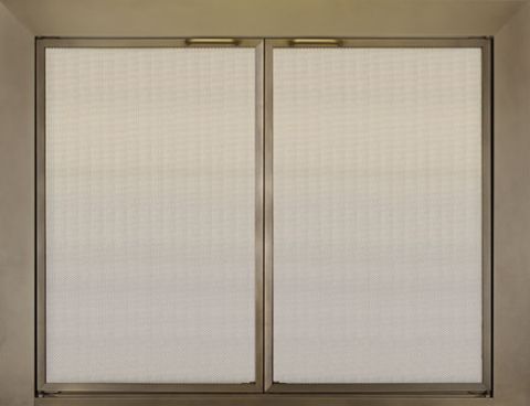 Thermo-Rite Twin Panel Mesh Stock Masonry Door 45" x 28" - 4528 (Shown in Textured Bronze Iron.)