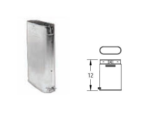 M&G DuraVent 5'' Oval Gas Vent 12'' Length Oval Adjustable Pipe - 5GW12A // 5GW12A