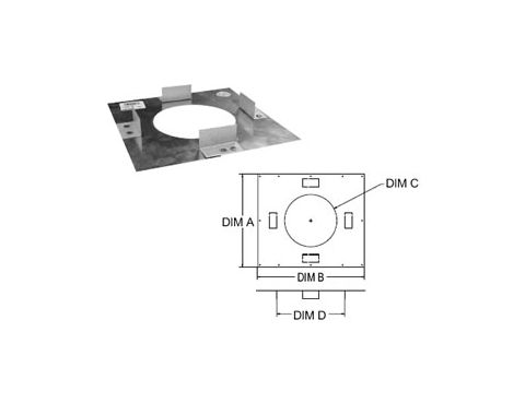 Selkirk 5x8 Direct-Temp Firestop Spacer - 5DT-FS