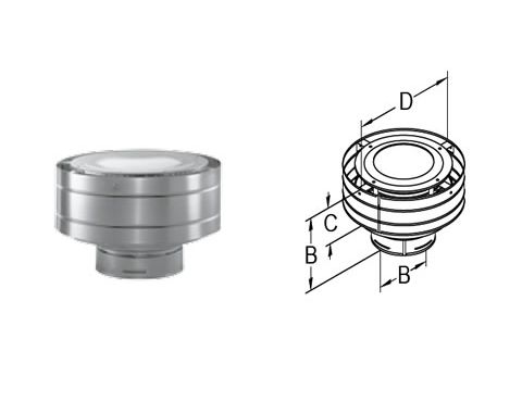 M&G DuraVent DirectVent Pro 4x6 Low Profile Termination Cap - 46DVA-VC // 46DVA-VC
