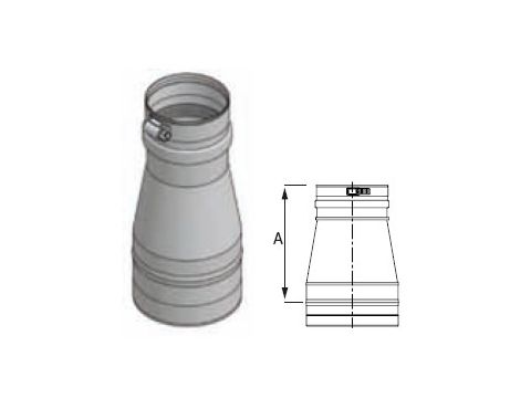 M&G DuraVent FasNSeal 6'' Tapered Patterson Kelly Mach Series Appliance Adapter - FSA-PK8 // FSA-PKT6