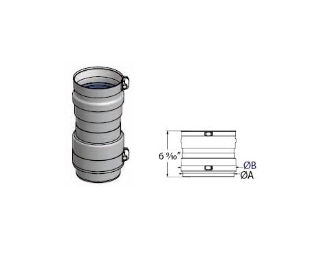 M&G DuraVent 6 FasNSeal Flexible Vent Female Adapter- FSA-6F-FNSM