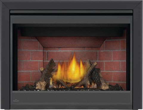 Flame in fireplace