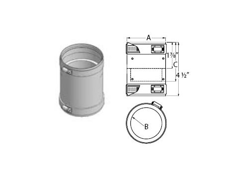 M&G DuraVent 11" Ventinox VG Coupler - CP294-11