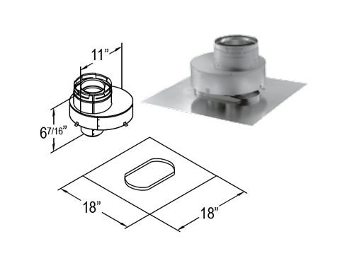 M&G DuraVent DirectVent Pro 4x6 Chimney Liner Termination Kit - 46DVA-GK // 46DVA-GK