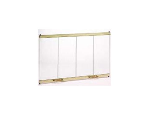 Vantage Hearth 36" B-Vent Fixed Glass Door - Brushed Brass - FD36B