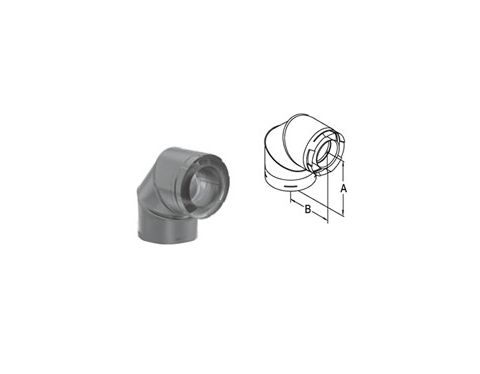 M&G DuraVent 4x6 DirectVent Pro 90 Degree Elbow - Black - 46DVA-E90B // 46DVA-E90B