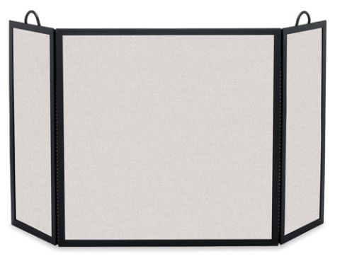 Pilgrim Rectangular Three Panel Screen Matte Black - 18215