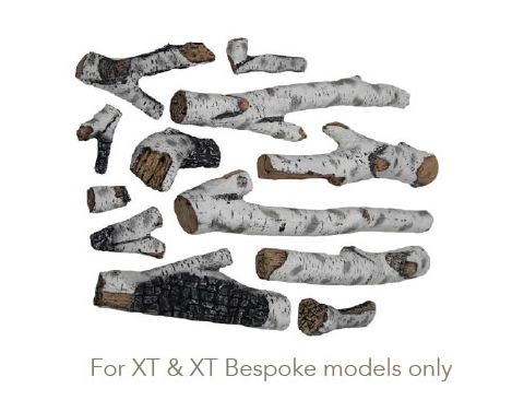 Amantii Logs - BIRCH - 12 large logs | DESIGN-MEDIA-BIRCH-12PCE-LARGE