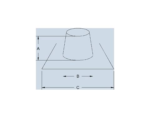 Security Chimneys 12'' SM Flat Roof Flashing Vented - SM12FR