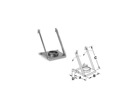 Security Chimneys 7'' Secure Temp ASHT Adjustable Tee Support W/ Coupler - 7SMA