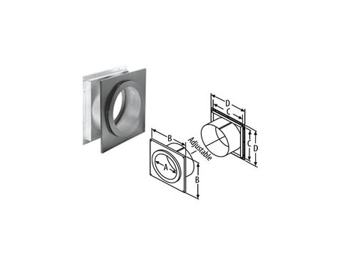 M&G DuraVent 6'' DuraTech Wall Thimble Stainless Steel Trim- 9443SS // 6DT-WTSS