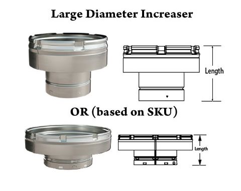DuraVent 8 B-Vent 8x10 Increaser - 8BVX10-1