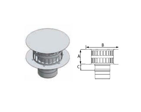 M&G DuraVent 10'' FasNSeal Rain Cap - FSRC10 // FSRC10
