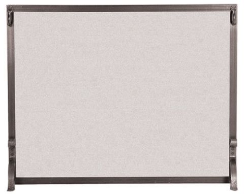 Pilgrim Forged Iron Single Panel Matte Black Screen - 18287
