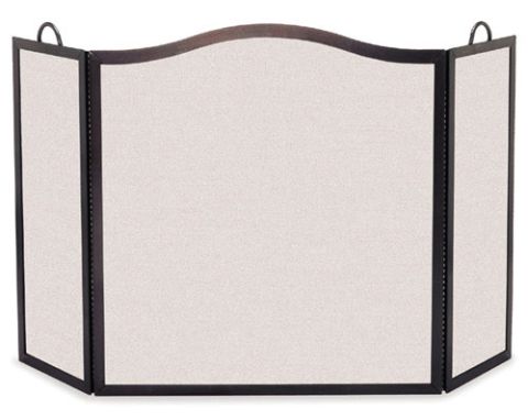Pilgrim Camelback Arch Three Panel Screen Matte Black - 18218
