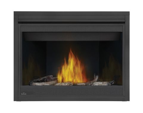 Flame in fireplace