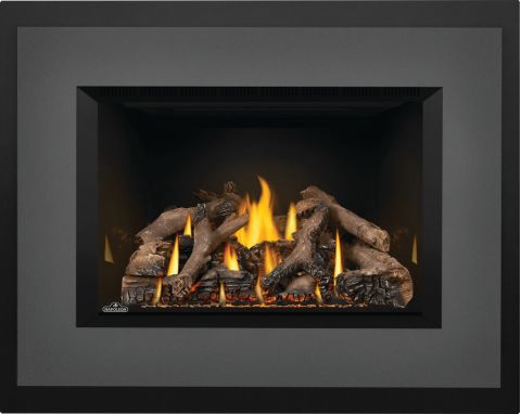Flame in fireplace