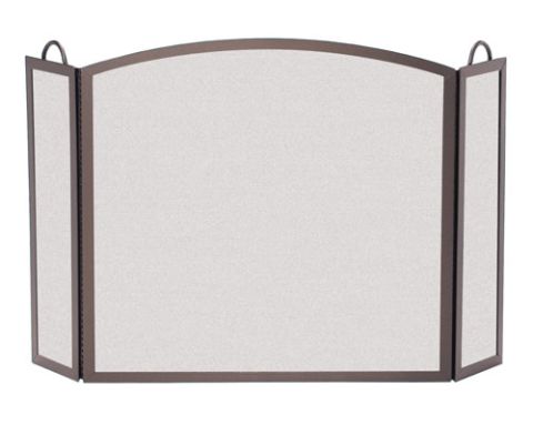 Pilgrim Full Arch Three Panel Screen Burnished Bronze - 18206