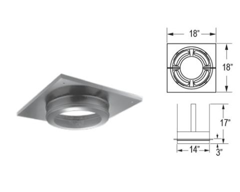 M&G DuraVent 6'' DuraPlus Round Ceiling Support - 9045N // 6DP-RCS