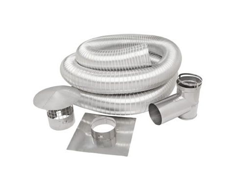 Metal-Fab SuperFlex 6'' x 35' Length Stainless Steel Chimney Liner Kit - SLK0635T