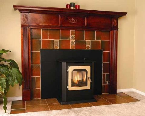 Kuma Stoves K-SHGOLD Shasta Oil Insert w/ Gold Door