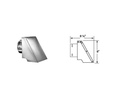 Security Chimneys 3" Secure Pellet Square Horizontal Cap - 3SPVHSC