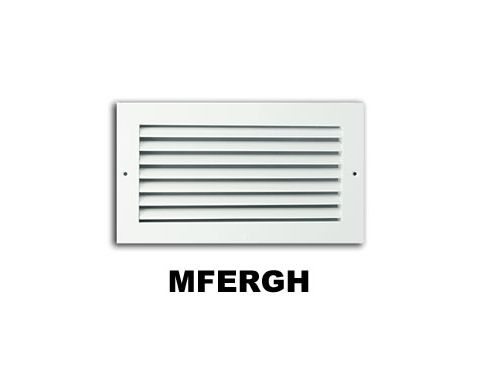 Metal-Fab Extruded Return Grille Horizontal 8x8 White - MFERGH88W