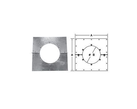DuraVent 20 Round B-Vent Firestop Support Plate - 20BVFSP