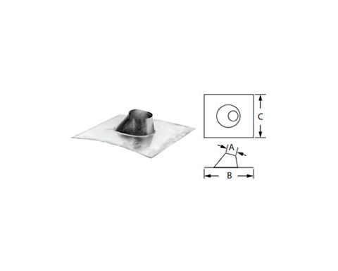 DuraVent 4 Round B-Vent Adjustable Roof Flashing Aluminum - 4BVFDSA