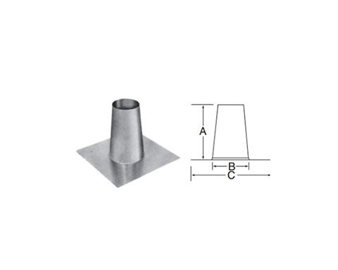 DuraVent 4 Round B-Vent Tall Cone Flat Roof Flashing - 4BVFF