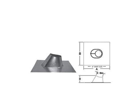 DuraVent 3 Round B-Vent FHA Roof Flashing - 3BVFHA