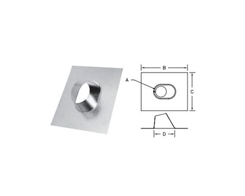 DuraVent 5 Round B-Vent 7/12-12/12 Steep Roof Flashing - 5BVFSR