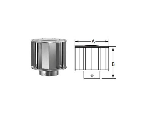 DuraVent 5 Round B-Vent High Wind Cap - 5BVVTH