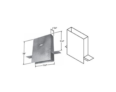 DuraVent 4 Oval B-Vent Attic Insulation Shield - 4BVOIS