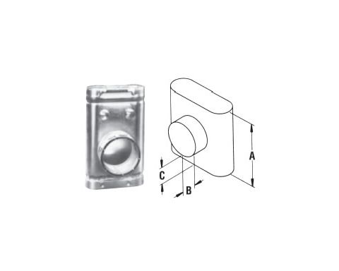 DuraVent 5 Oval B-Vent Standard Tee - 5BVOT