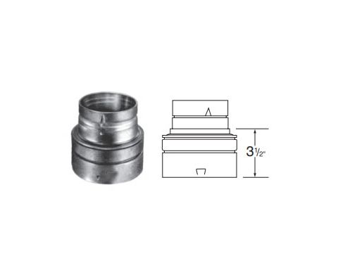 DuraVent 5x4 Round B-Vent Reducer - 5BVR4