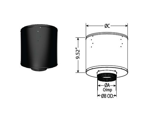 DuraVent 6" DuraTech Round Ceiling Support Box - 6DT-RCS-2