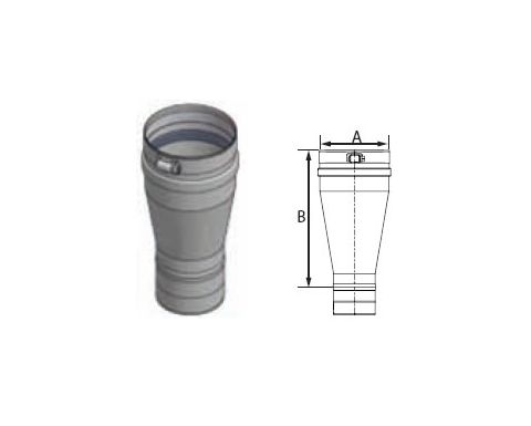 M&G DuraVent FasNSeal 3'' x 4'' Tapered Increaser - FS0304TI // FS0304TI