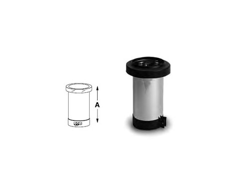 Security Chimneys 6'' Secure Temp ASHT Black Pipe Adaptor - 6PA