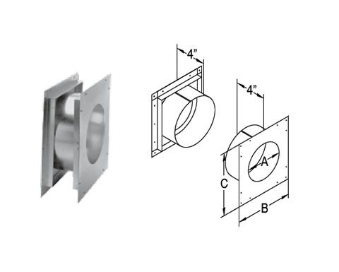 M&G DuraVent DirectVent Pro 4x6 Wall Thimble - 46DVA-WT // 46DVA-WT