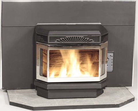 Hudson River Saranac Fireplace Pellet Insert Stove - HRSPSBFS