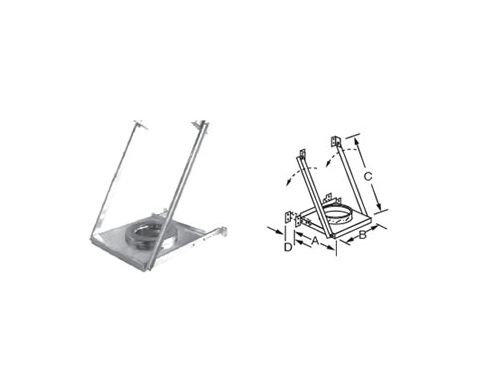 DuraVent 8 DuraTech Premium Adjustable Tee Support With Male Coupler  - 8DTP-ATSC-2