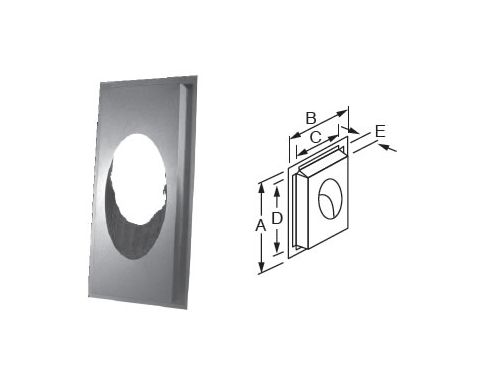 DuraVent 6 DuraTech Premium 45 Degree Wall Radiation Shield Insulated - 6DTP-WRSI45