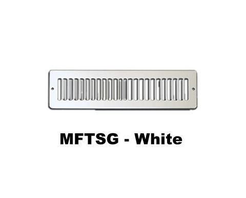 Metal-Fab Toe Space Grille 14x2 White - MFTSG142W