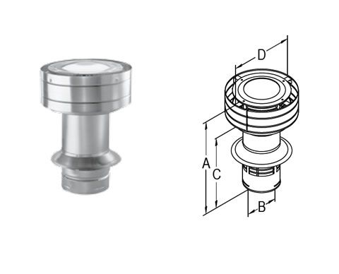 M&G DuraVent DirectVent Pro 4x6 Extended Vertical Termination Cap - 46DVA-VCE // 46DVA-VCE
