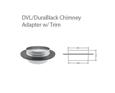 DuraVent 6" DVL DVL/DuraBlack Chimney Adapter - 6DVL-ADC