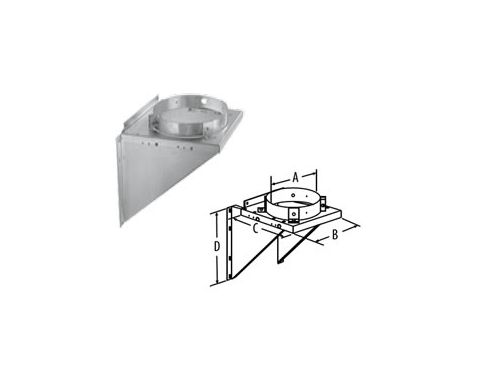 M&G DuraVent 5'' DuraTech Adjustable Tee Support Bracket - Stainless Steel - 9372SS // 5DT-TSBSS