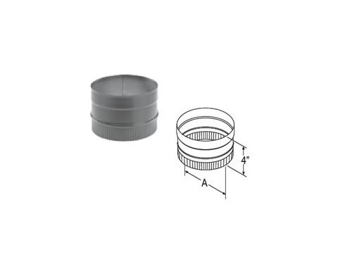 M&G DuraVent 6'' DuraBlack Stovetop Adapter - Metric - 4706 // 6DBK-ADM